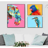 Paint by Numbers Elephant in Rainbow Colors Animal Art